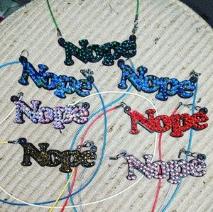 3D printed nope necklaces with crystals
